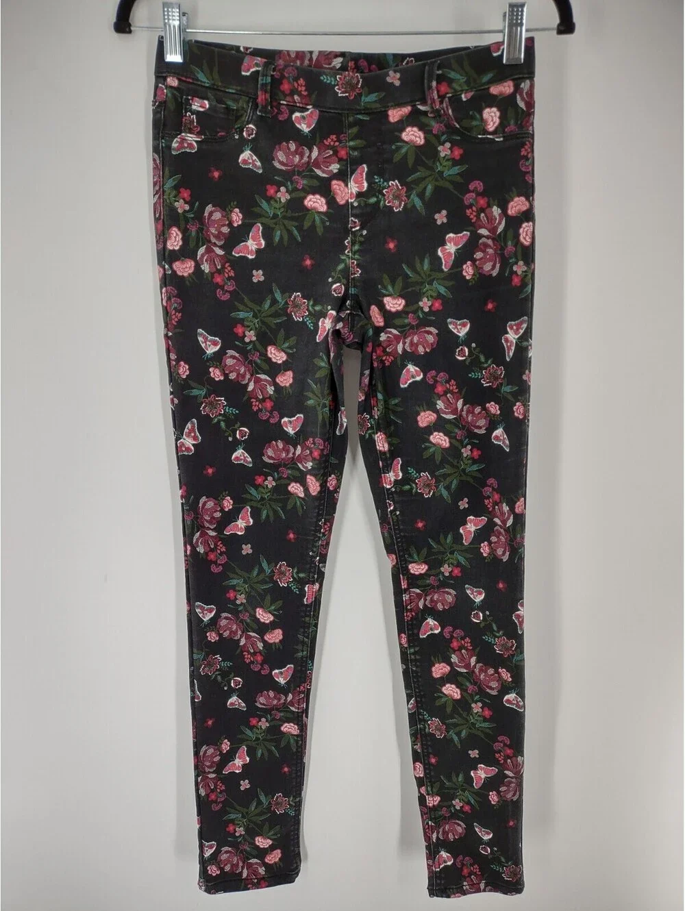 Wonder Nation Girls Extra Large 14-16 Floral Jeans Skinny 087